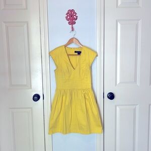 French Connection Fit and Flare Cheery Yellow Dress
